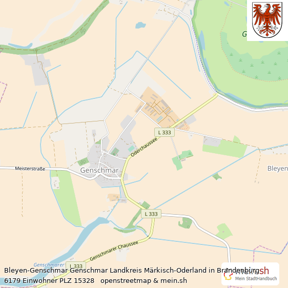 Bleyen-Genschmar Genschmar  Lageplan